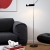 Oluce - Spider 3319 gulvlampe sort